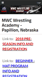 Mobile Screenshot of mwcwrestlingacademy.com