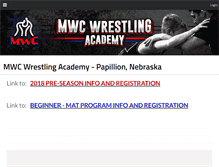 Tablet Screenshot of mwcwrestlingacademy.com